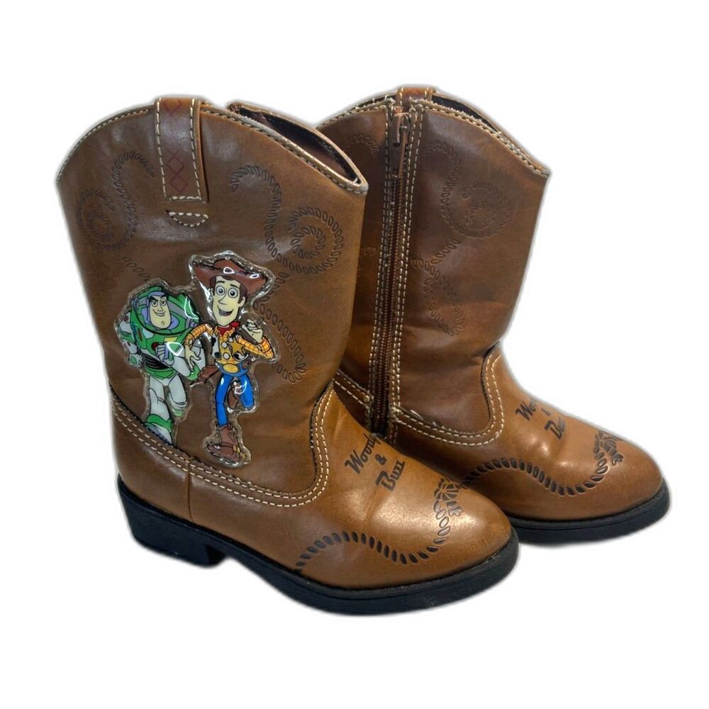Disney Pixar Rare Toy Story 3 Rodeo Cowboy Boots Woody Buzz Sz 7 Toddler